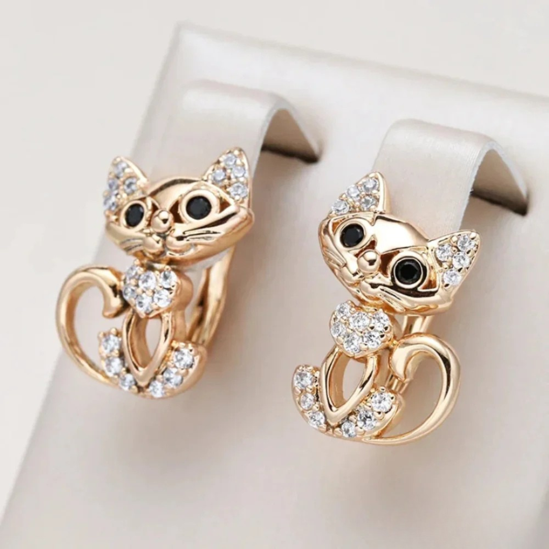 Elegant Zirconia Katteøreringe